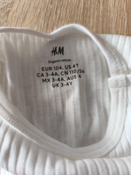 Dětské bavlněné bodýčko, h&m,104