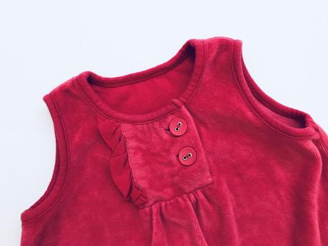 Sametová šatovka malinové barvy - v.3/6 m., 68