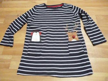 Pruhaté vánoční šaty vel. 3-4, 104