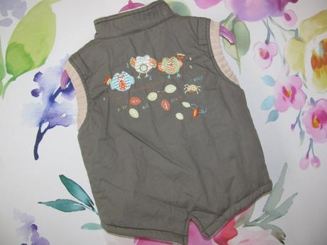 Chlapecká tmavě šedá vesta s hřejivou podšívkou, 80