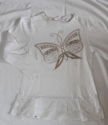 Op662. tričko/tunika s motýlem 5-6 let, dopodopo,116