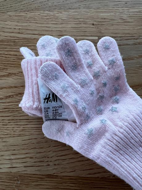 Dětské prstové rukavice hvězdičky h&m vel. 110/128, h&m,110