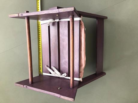 Dřevěná židlička fialková s podsedákem růžová, 