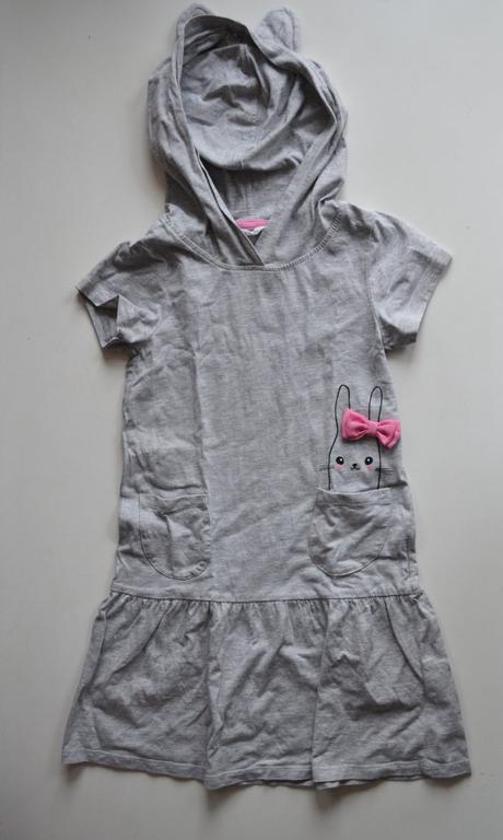 Bavlněné šaty s kapucí a kapsou, h&m,122