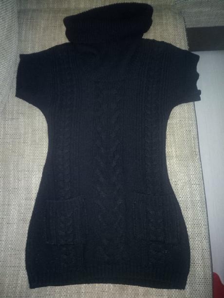 Rolákový dlouhý svetr pletene šaty 36,s, new look,36