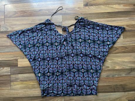 Netopýr vzor top s výkrojem do zad, vel 44/xxl, ff, xxl