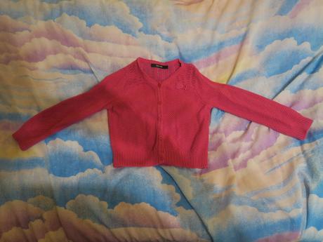 Růžový svetřík na knoflíčky, george,104