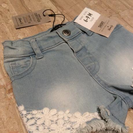 Riflové kraťasy s krajkou zn. denim co., denim co,74