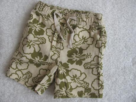 Bavlněné béžové šortky - unisex, 86