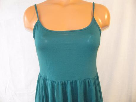 Letní elastické tyrkysové mini šaty - h&m, h&m,xs