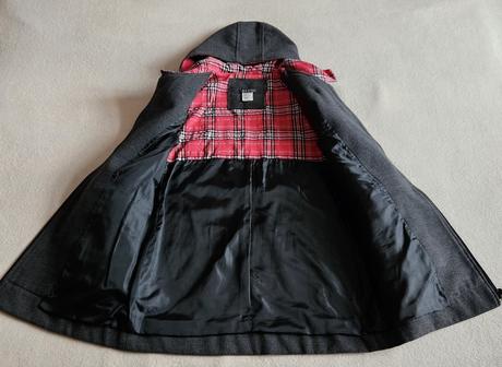 Dívčí kabát, kabátek, šedý, jako nový, vel.134/140, 134