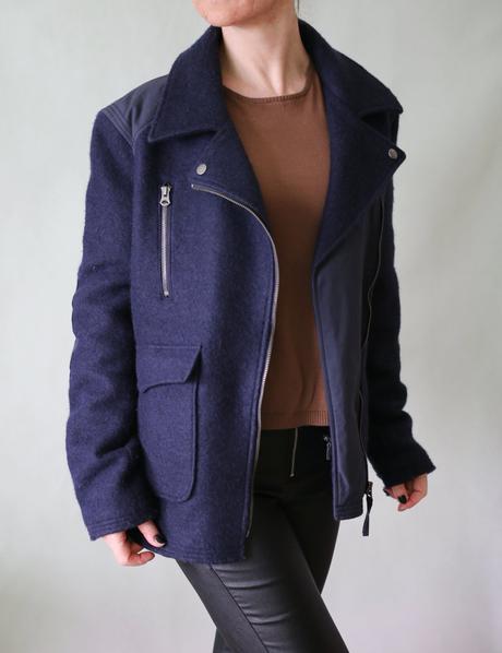 Přechodová vlněná bunda-kabát křivák esprit, xl, esprit,xl