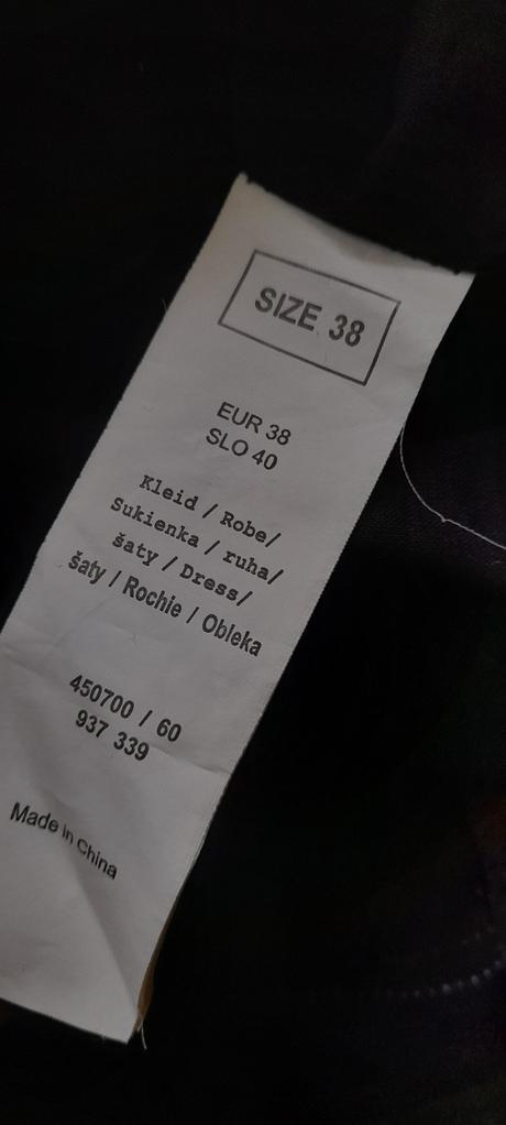 Orsay elegantní černé šaty - len / bavlna, orsay,38