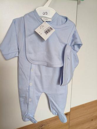 Komplet overal+čepička+cinták 0/3m, 50 / 56