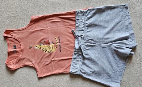 Dívčí kraťasy + tričko na ramínka, vel.134, pepperts,134