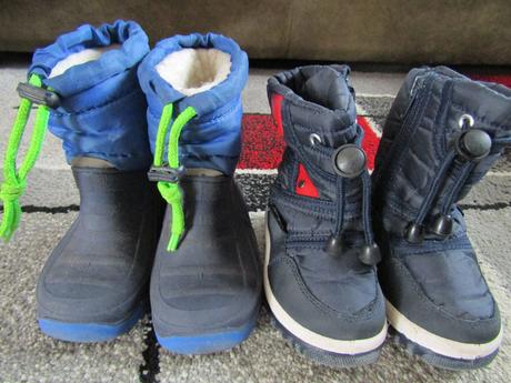 2 x zimní boty- sněhule pro kluka vel.22, 22