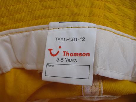 Letní plátěný žlutý klobouček, 110