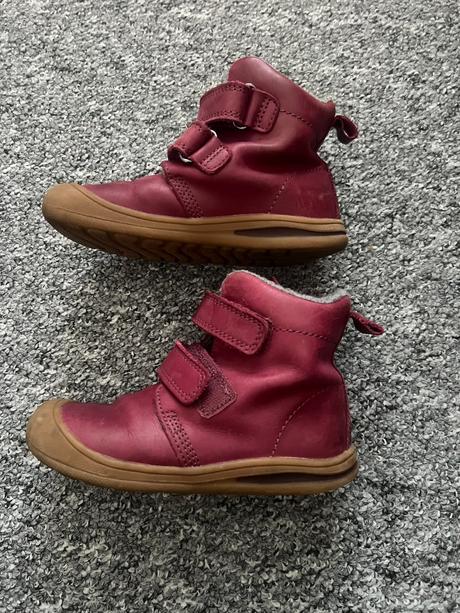 Dívčí kotníkové kožené boty s gumovou špičkou 26, bubble gummers,26