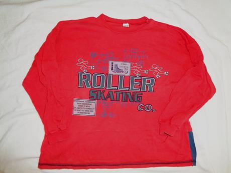 Pěkná červená mikina s nápisem, sanetta,146