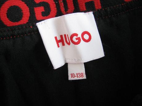 Chlapecké černé, bavlněné boxerky hugo, 140
