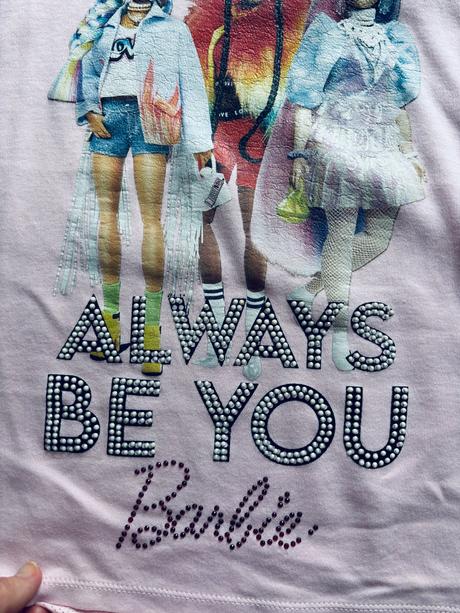 Ob/ triko růžové barbie - v.9/10 let, barbie,140