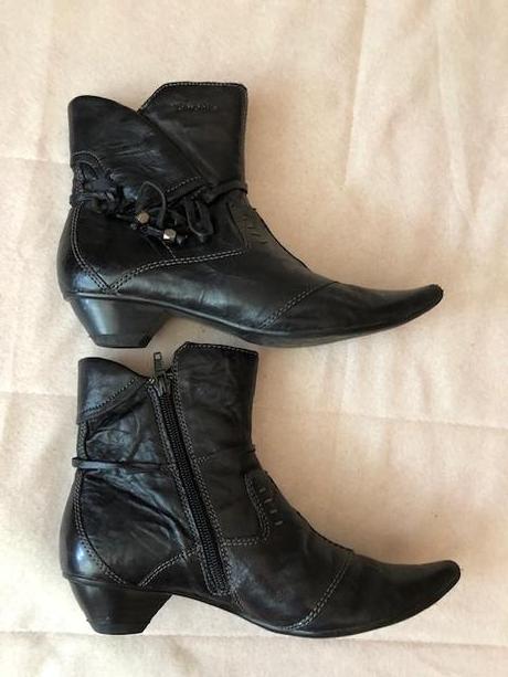 Cerne kozene polokozacky 37 tamaris, tamaris,37