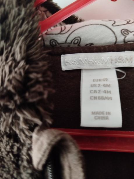 Chlupatý overal zn. h&m vel.62, h&m,62