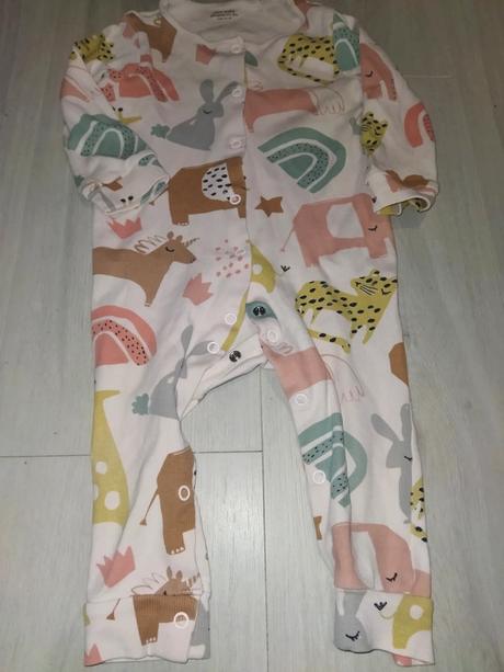 3x žebrované overaly s žirafy, slony 80 next, next,80