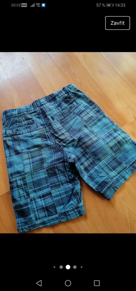 Dětské kostičkované bermudy, gap, gap,122