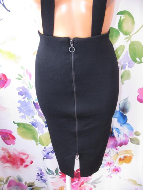 Luxusní pružná černá sukně s elegantním zipem, only,xs