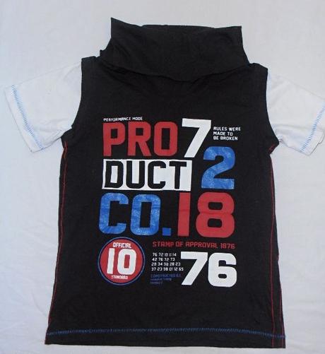 F109. triko,všité rukávy,volný rolák , george,128