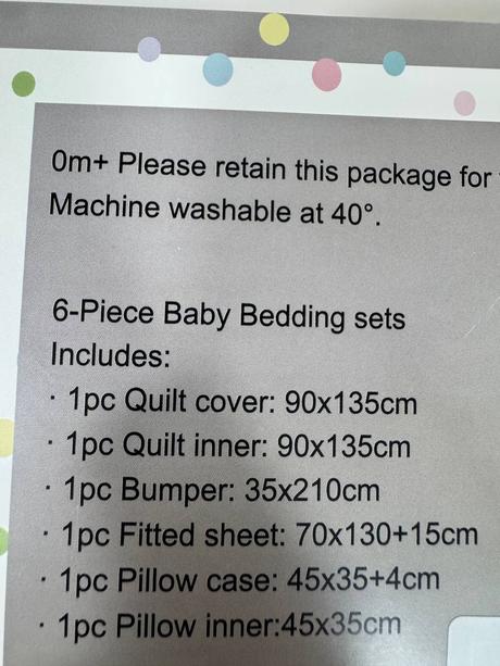 Dětské povlečení set 6 ks s medvídkem, šířka (cm): 90,délka (cm): 135