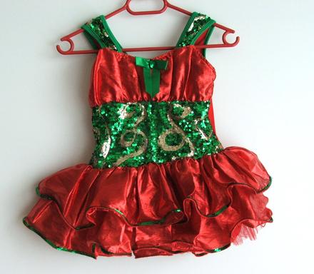R141 vánoční dívčí kostým cca vel. 4-6 let, 