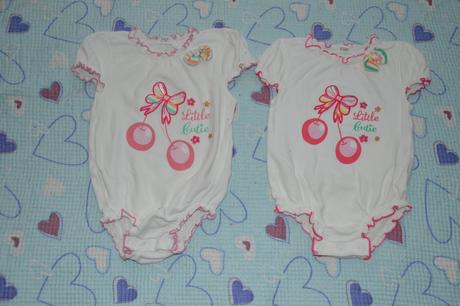 2x bavlněné body bodýčko s motýlkem, 74