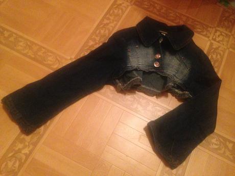 Dívčí džínové bolerko kamínky vel. 92 - 98, 92