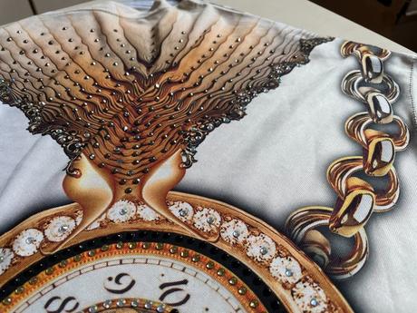 Minišaty/top hodiny a řetězy, vel 1 cca s/m, tatu, s