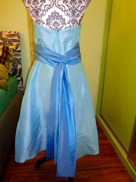 Luxusní tyrkysové společenské šaty 42/44, 42