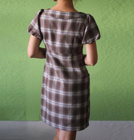 Kárované flanelové pouzdrové šaty h&m vel.36, h&m,s