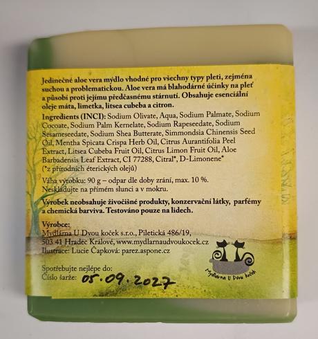Mýdlo aloe vera,