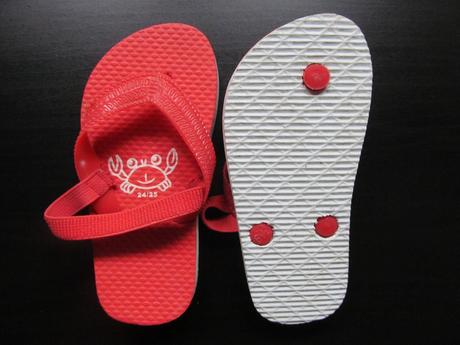 Dětské červené žabky, vel. 24/25, 24