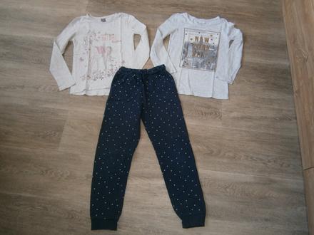 2x triko + tepláky vel. 134, 134