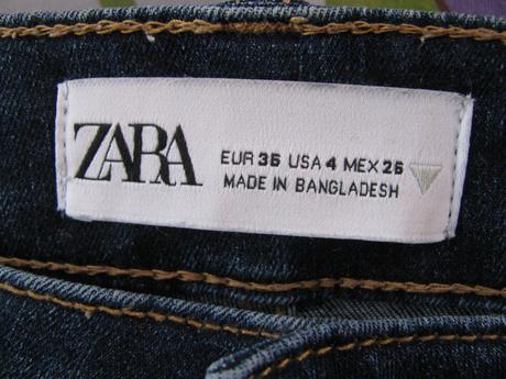 Dámské, dívčí strečové džíny slim fit, zara,36