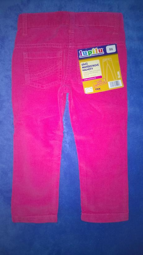 Manžestráky, nové, lupilu vel 86, lupilu,86