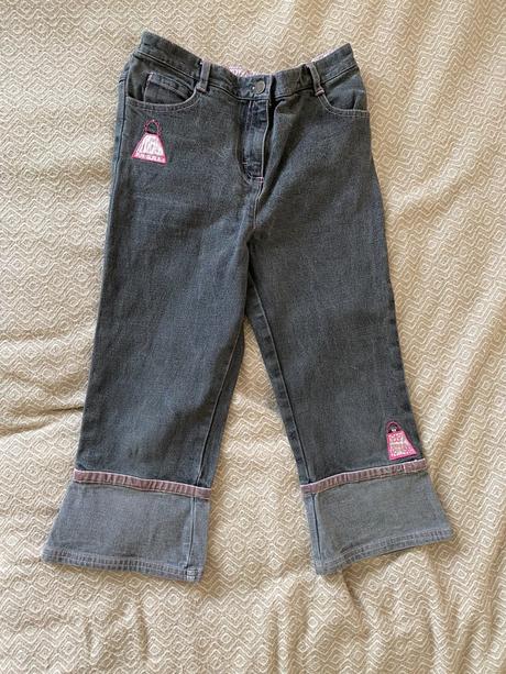 Dívčí rifle/jeansy/kalhoty tříčtvrťáky vel. 8-9let, ladybird,134