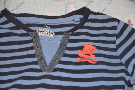 110 116 prouhaté bavlněné triko dlouhý rukáv, lupilu,116