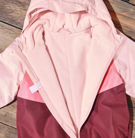 Zimní kombinéza růžová / vínová s fleecem vel. 92, lupilu,92