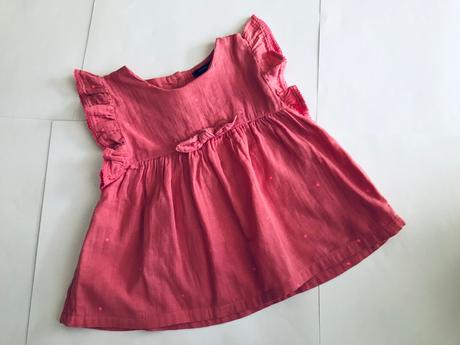 Ob/ tunika starorůžová s puntíky - v.5/6 let, george,116