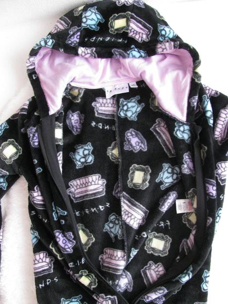 Dívčí velmi hebký fleecový spací overal s kapucí, 140