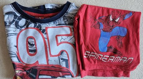 Dětské krátké pyžamko, 98/104, cars a spiderman, disney,98