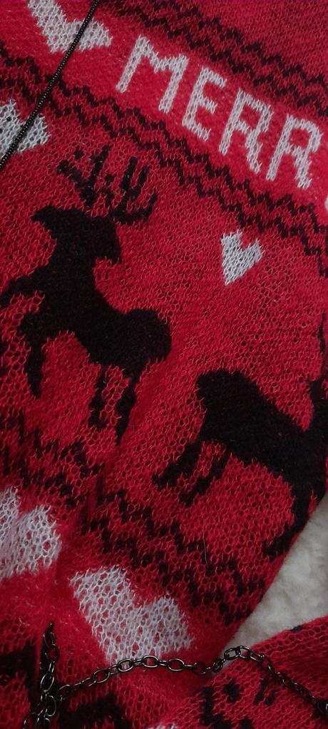 Shein vánoční svetrové šaty se soby, l